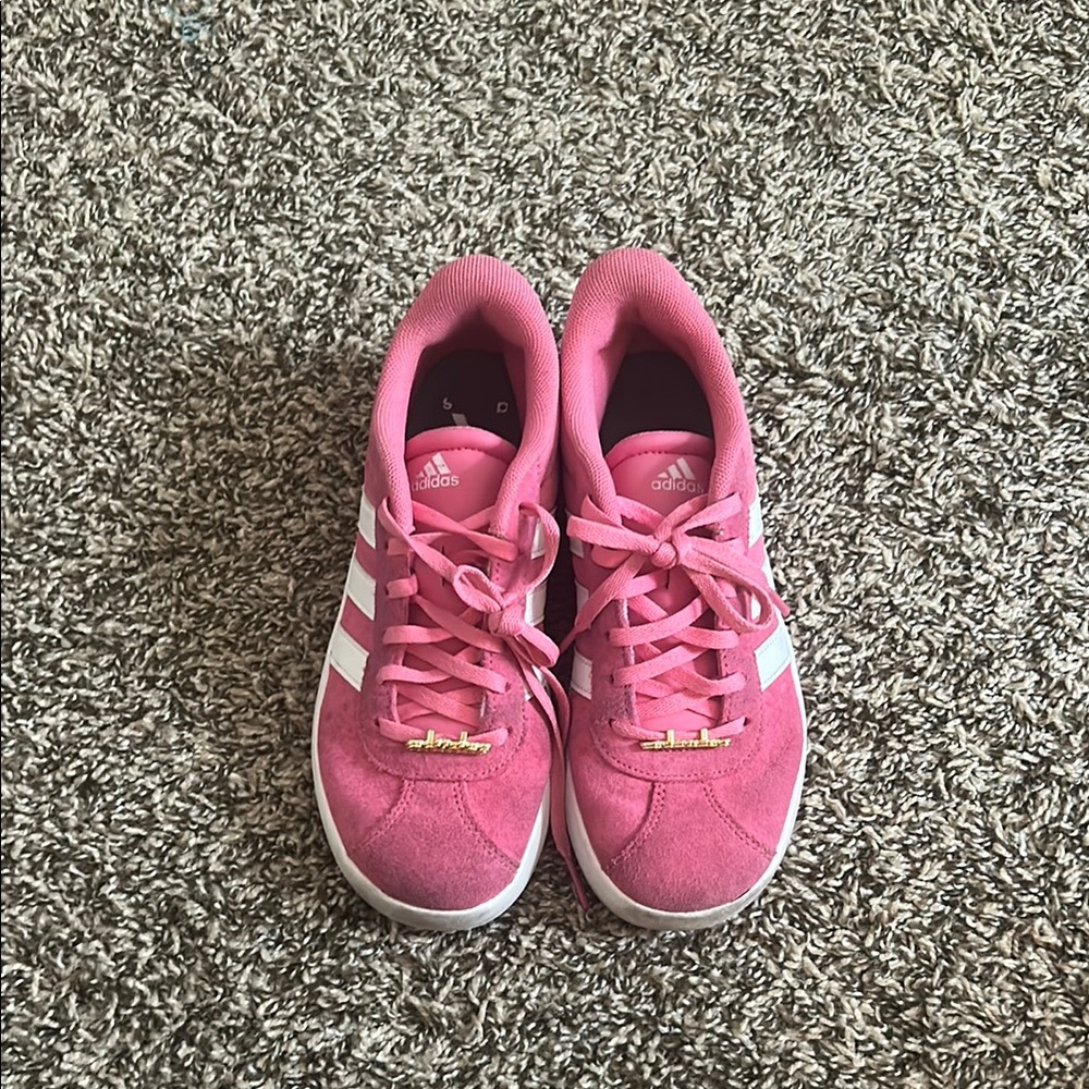 Adidas Pink and White Sneakers Low-Top Casual